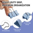 thumbnail image 3 of PLUHKN-180 Pack Colored Binder Clips Bulk, 4 Size Assortment Includes Large, Medium, Small, Mini Metal Clips (1.26\u201d, 1\u201d, 0.75\u201d, 0.6\u201d), Heavy-Duty Metal Paper Clamps for Office & S, 3 of 4