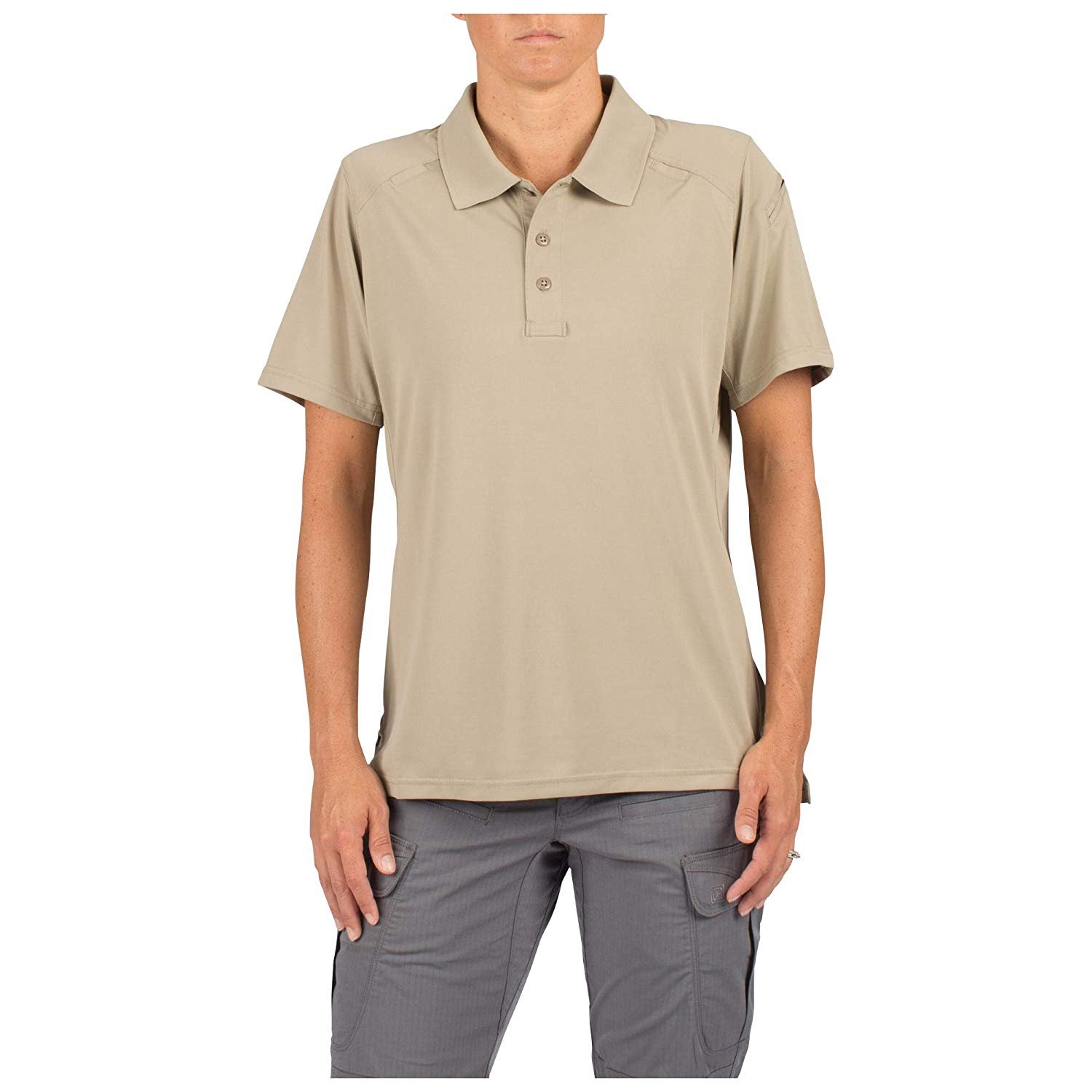 5.11 Tactical Women's Helios Short Sleeve Polo Shirt, Jersey Knit  Polyester, Silver Tan, Large - Walmart.com