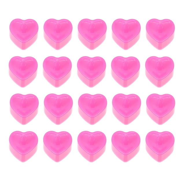 24pcs Heart Shaped Electric Candle Lights Romantic Flameless Candle Lamps