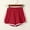 Red, variant on Women's Shorts With Pockets Elastic Waistband Under $10 Free Shipping Casual Home Solid Color Yoga Beach Pants Three-quarter Pants