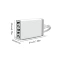 thumbnail image 4 of Seitruly multipuerto Regleta resistente al desgaste Operación simple profesional Torre distintiva para teléfono Enchufe negro AU Teléfono y Comunicación blanco EU-Stecker, 4 of 6
