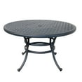 thumbnail image 4 of iPatio Outdoor All-Weather and Durable 52" Cast Aluminum Round Dining Table with Umbrella Hole for Patio, Garden, and Terrace (Dessert Night), 4 of 5