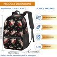 thumbnail image 3 of Pioneer Flower Floral Print Pattern 17" School Backpacks for Teens,Waterproof Oxford Fabric,S-Shape Padded Straps for School,Travel,Hiking,Camping, 3 of 5