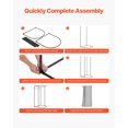 thumbnail image 6 of VEVOR Fitting Room, Dressing Room with Thick Polyester Curtains, Privacy Space with Shading Curtain and a Hook, for Boutique, Mall, Tailor's Store & Outdoor 39 x 37 x 79 in (Black and Gray-White), 6 of 9