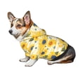 thumbnail image 7 of Gaeub Blue Floral Sunflower Dog Hoodie Sweatshirts Warm Dog Clothes for Small Dogs,Puppy and Cat Costume-Small, 7 of 7