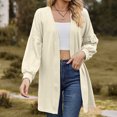 thumbnail image 1 of MKLEKYY Chandail Col Rond Femme Cardigan Décontracté Surdimensionné à Manches Longues Couleur Unie pour Automne et Hiver, 1 of 4