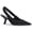 Black 2, variant on Women  Slingback Low-Heel Shoes with Bow Accent — Pointed-Toe, Knitted Slip-on Style