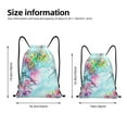 thumbnail image 4 of Easygdp Dragonfly Floral Drawstring Backpack, Beach Sackpack, Travel Sackpack Lightweight for Sports, Gym, Travel, Swimming - Small, 4 of 9