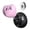 Pink, variant on funtasica Car Push Start Button with Swing Lever Heart Shaped Sturdy Self Sticky Installation Universal Engine Start/stop Button Cover Silver