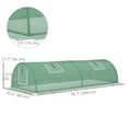 thumbnail image 3 of Outsunny Mini Greenhouse with Mesh Windows, Tunnel Growing Tent, Green, 3 of 10