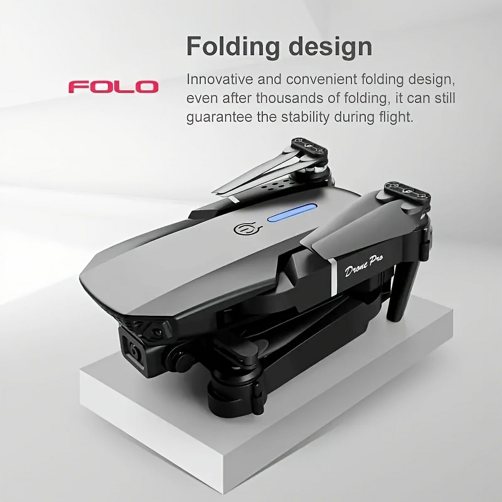 E88 Pro Drone With Wide-angle Camera, 90° Adjustable Angle Lens, One-key Takeoff And Landing, Four-axis Aircraft