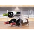 thumbnail image 6 of mDesign Stackable Plastic 2 Bottle Refrigerator Wine Rack Holder - 4 Pack, Clear, 6 of 9