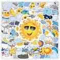 thumbnail image 2 of Paquete de 100 pegatinas de nubes meteorológicas para botellas de agua, impermeables, portátiles, equipaje, tazas de ordenador, álbumes de recortes, adolescentes, adultos, niñas, lindos, 2 of 5