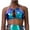 Blue, variant on Afdoent Womens Tops Shiny Metallic Color Sexy Beach Swimsuit For Stage Nightclub Performances For Dance Shows Summer Parties Fashion Outfits
