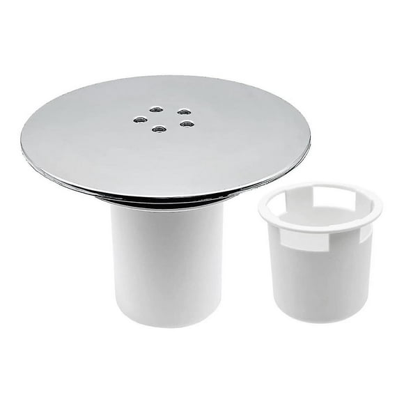 Shower Trap Cover, Shower Plug Hole Cover 90mm/115mm Plug Drain Replacement Hole Chrome Plated Yu