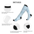 thumbnail image 5 of Lsque Blue Marble Pattern Sport Compression Socks for Men & Women 15-20 mmHg Knee High Nurse Pregnant Running Medical and Travel Athletic, 5 of 6