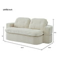 thumbnail image 2 of Modern Floor Sofa with 2 Pillows,Convertible Chenille Fabric Foam-Filled Sleeper Sofa Bed, no assembly required,Convertible Sofa Cushion Unfolds into Quilt,Folding Mattress for Living Room,Playroom, 2 of 5