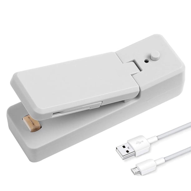 Máquina de sellado portátil, sellador de bolsas de calefacción Mini para alimentos, bolsas frescas de refrigerios con chips de plástico de calor rápido recargable por USB