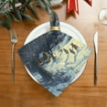 thumbnail image 2 of WOBOGO Winter Village Scenery Cloth Napkins 1 Piece Soft Elegant Touch Durable Absorbent Quick Drying for Elegant Dining, 2 of 8
