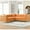 Orange, variant on 81.5-inch Oversized Sectional , 5 L-shaped Corner Couch For Home. Modern Streamline Style With Gentle Bends And Long Lines. Solid Wood Frame Metal Legs. 3 Cushions Pillows. Orange Color. 250 Lbs Per
