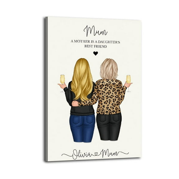 Mother Daughter Gift Poster Great Wall Art for Home Decor, Mother's Day Gift, Posters for Bedroom, Office Or Living Room