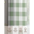 thumbnail image 3 of Sage Green Checkered Sheer Curtains for Living Room Bedroom Farmhouse Buffalo Plaid Sheer Curtains 63 Inch Long 2 Panels Set Light Filtering Curtain Window Treatments Drapes for Dining Room, 3 of 6