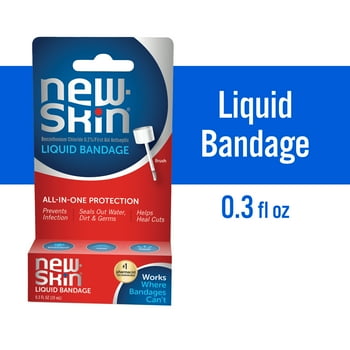 New-Skin Liquid Bandage, Waterproof Bandage for Scrapes and Minor Cuts, 0.3 fl oz