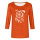 thumbnail image 4 of Heisall Women's Spring Autumn Tops 3/4 Sleeve Round Neck Casual Fashion Blouses Orange Festival Print Shirts, 4 of 4