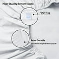 thumbnail image 6 of King Size Striped Fitted Sheet Only White Color, 100% Egyptian Cotton 600 Thread Count, 16" Deep Pocket Premium Cotton Mattress Sheet (1 Bottom Sheet Only), 6 of 7