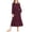 Wine, variant on UQJfacai Girls Ruffle Maxi Dress Striped Long Sleeve Crewneck Casual Flowy Tiered Dress with Pockets Party Holiday Outfits 4-15 Years