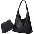 thumbnail image 1 of Bolsas de mano holgadas para mujer, de piel sintética, estilo retro, suaves, de gran capacidad, 2 unidades, 2025, 1 of 4