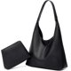 thumbnail image 1 of Bolsas de mano holgadas para mujer, de piel sintética, estilo retro, suaves, de gran capacidad, 2 unidades, 2025, 1 of 4