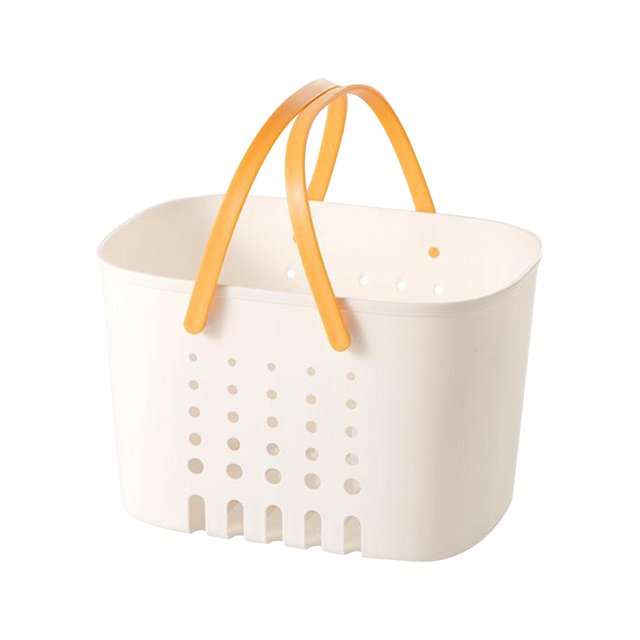 GUOOL Portable Shower Tote, Multipurpose Bin High Capacity Hollow Shower Yellow