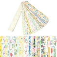 thumbnail image 4 of 40Pcs Fabric Strips Roll Floral Print Fabric Patchwork Roll Cotton Fabric Quilting Strips Cuttable Quilting Fabric Roll Fabric Jelly Roll for DIY Crafts Sewing,39.37*2.56in, 4 of 10