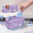 thumbnail image 4 of Canvas Multi-Layer Pencil Case - Extra Large School Supply Organizer for Students, 4 of 6