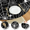 thumbnail image 4 of Halloween Spider Webs with Spiders Round Fitted Tablecloth with Elastic Edge,Dining Table Cover Waterproof,Outdoor Round Tablecloth for Camping,Dining,Indoor and Outdoor, 4 of 7