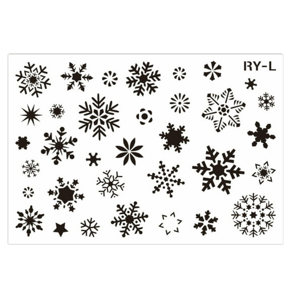 Snowflakes Painting Templates Christmas Stencils for Kid Drawing Graffiti Card Making DIY Albums Christmas Party Decor