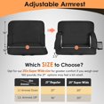 thumbnail image 2 of Oswerpon 21in Heated Stadium Seat for Bleachers with back support and cushion, for camping games sports(No Battery), 2 of 7