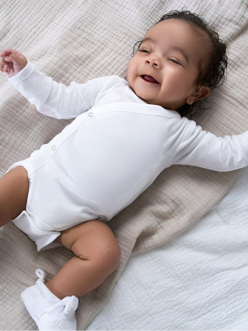 Gerber Childrenswear 3 LSSSBDS WH 3/6M - Walmart.com