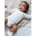 thumbnail image 5 of Gerber Baby Unisex Leisure White Sidesnap Cotton Bodysuit, 3-Pack, Sizes 0/3 Months-3/6 Months, 5 of 13
