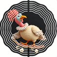 thumbnail image 2 of Whimsical Metal Hanging Wind Spinners & Chimes - Dynamic Concentric Wave Design for Yard & Garden Decor, 2 of 6