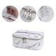 thumbnail image 3 of 4 Pcs Cosmetic Bag Makeup Bag for Travel Portable Makeup Bag with Modern Marble Waterproof Pu Leather White, 3 of 4