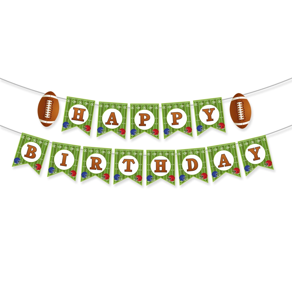 Football Party Banner - 'It's Game Time!' Large Fabric Decor For Birthday, Baby Shower & Game Day - View #11