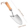 thumbnail image 2 of Raindrops Wide Spade Shovel 1Pcs for Gardening Tools in Stainless Steel and Wood for Composting Narrow Spaces 12.8x3.3in, 2 of 8