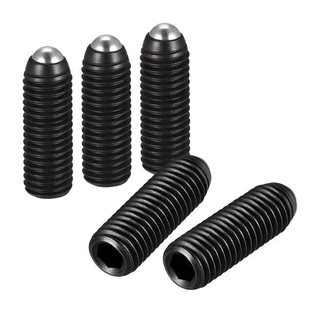 Unique Bargains Vis de Réglage de Point de Bille M12 x 40mm Haute Teneur en Carbone Acier Métrique Ressort Hexagonal Douille Vis 5 Pack