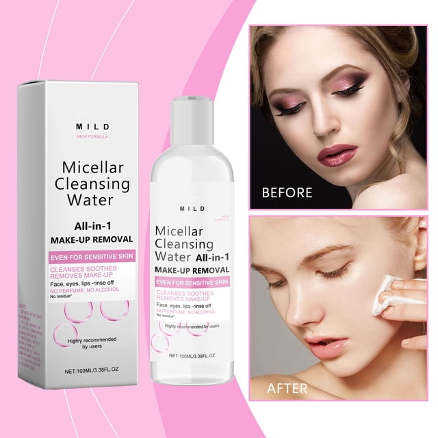SIfdSeng Cleansing Water Gentle and Soothing Makeup Remover Water Temperature and Non Irritating Soothing Calming Fast Dissolving Refreshing and Efficient Cleaning 100Ml
