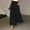 Black, variant on BLOCLOALO Culottes Baggy Pants Women's Wide Leg Pants Flowy Drape Ruffle Waist Pants Flowy Pants Loose Pants Wide Leg Pants Black L