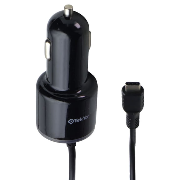 TekYa 3.4A High Speed USB-C Car Charger - Black