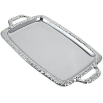 KALLORY 1Pc Large Serving Platter Rectangular Metal for Adults in Home Use