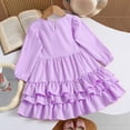 thumbnail image 5 of REDARER Girls Party Dress, Tiered Layered Gown with Ruffle Hem for Autumn Celebrations, Elegant Flowy Princess Dress,Size:6-7 Years, 5 of 8